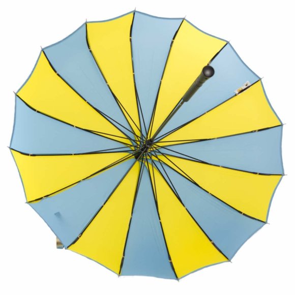 Nola Fabiola Blue and Yellow Parasol - Picture 7 of 11